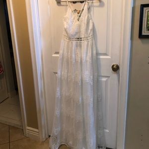 white lace maxi dress